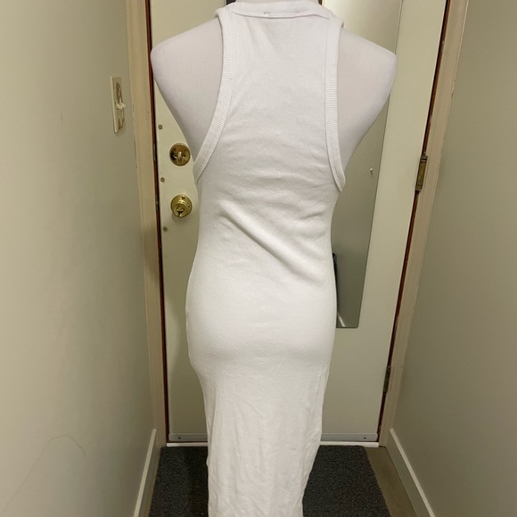 Zara White Ribbed Racerback Maxi Dress - Picture 6 of 8